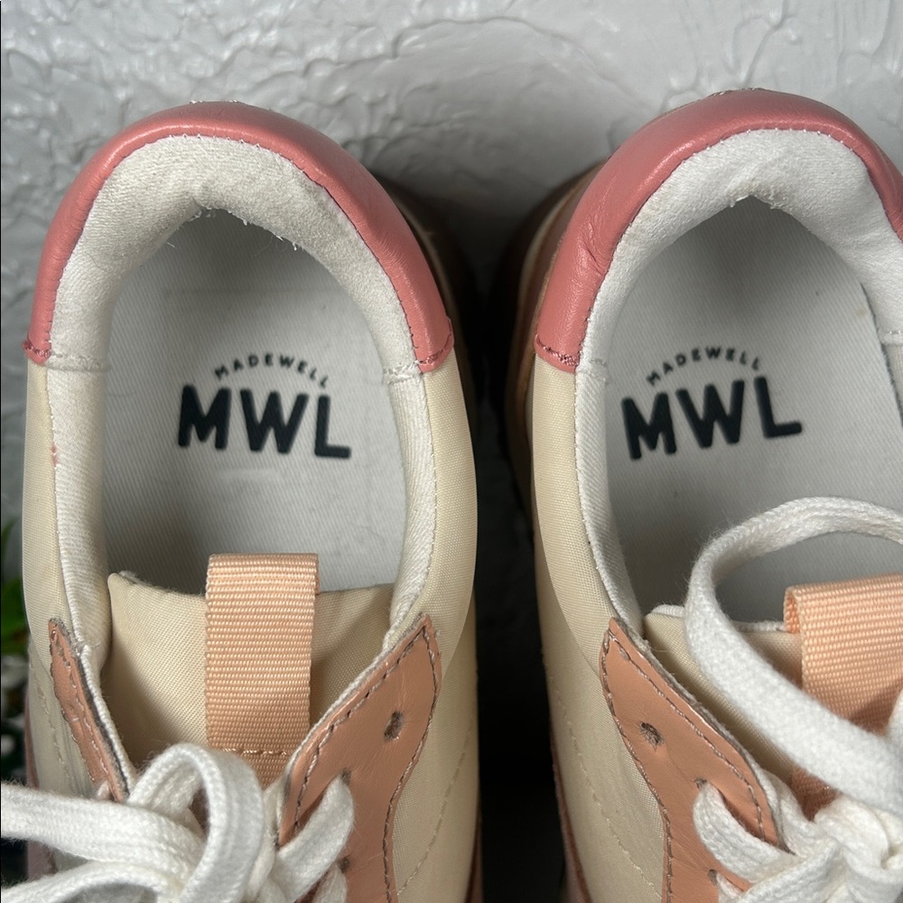 Madewell NWOT Kickoff Pink Cream Trainer Sneaker Madewell Athletic Shoe Size 7 - Picture 13 of 14